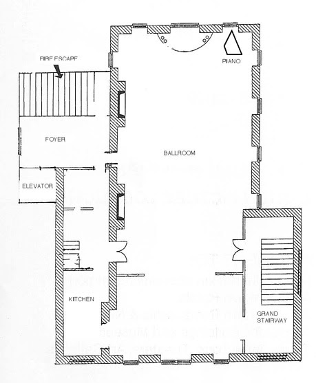  wide x 72 long first floor front room 27 wide x 20 long mantles each