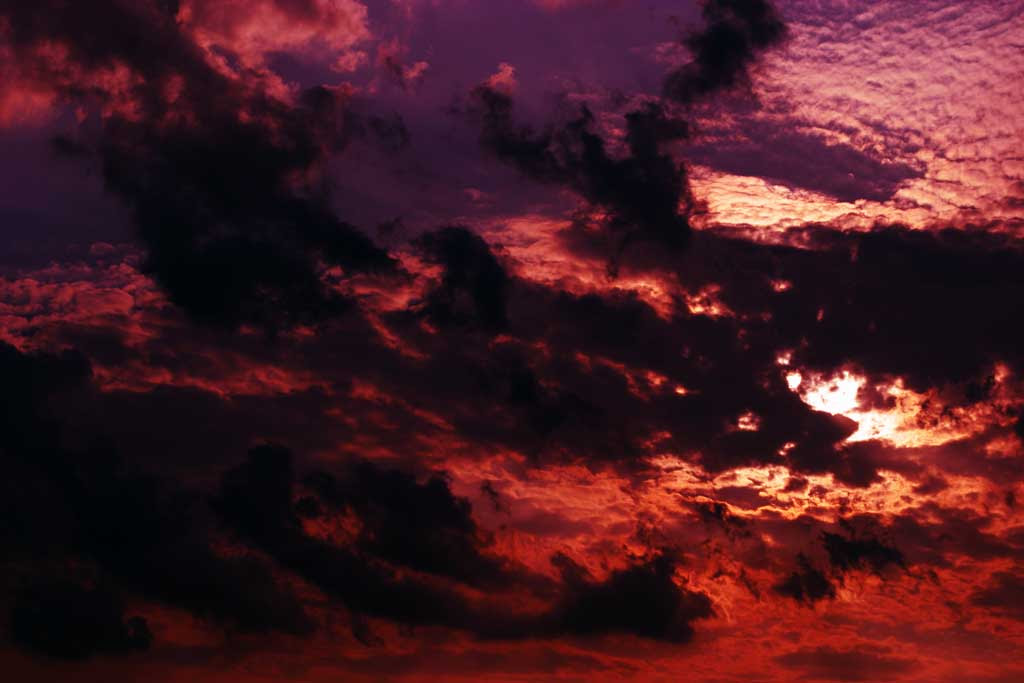 ゆんフリー写真素材集 No 1541 夕焼けの雲 日本 東京
