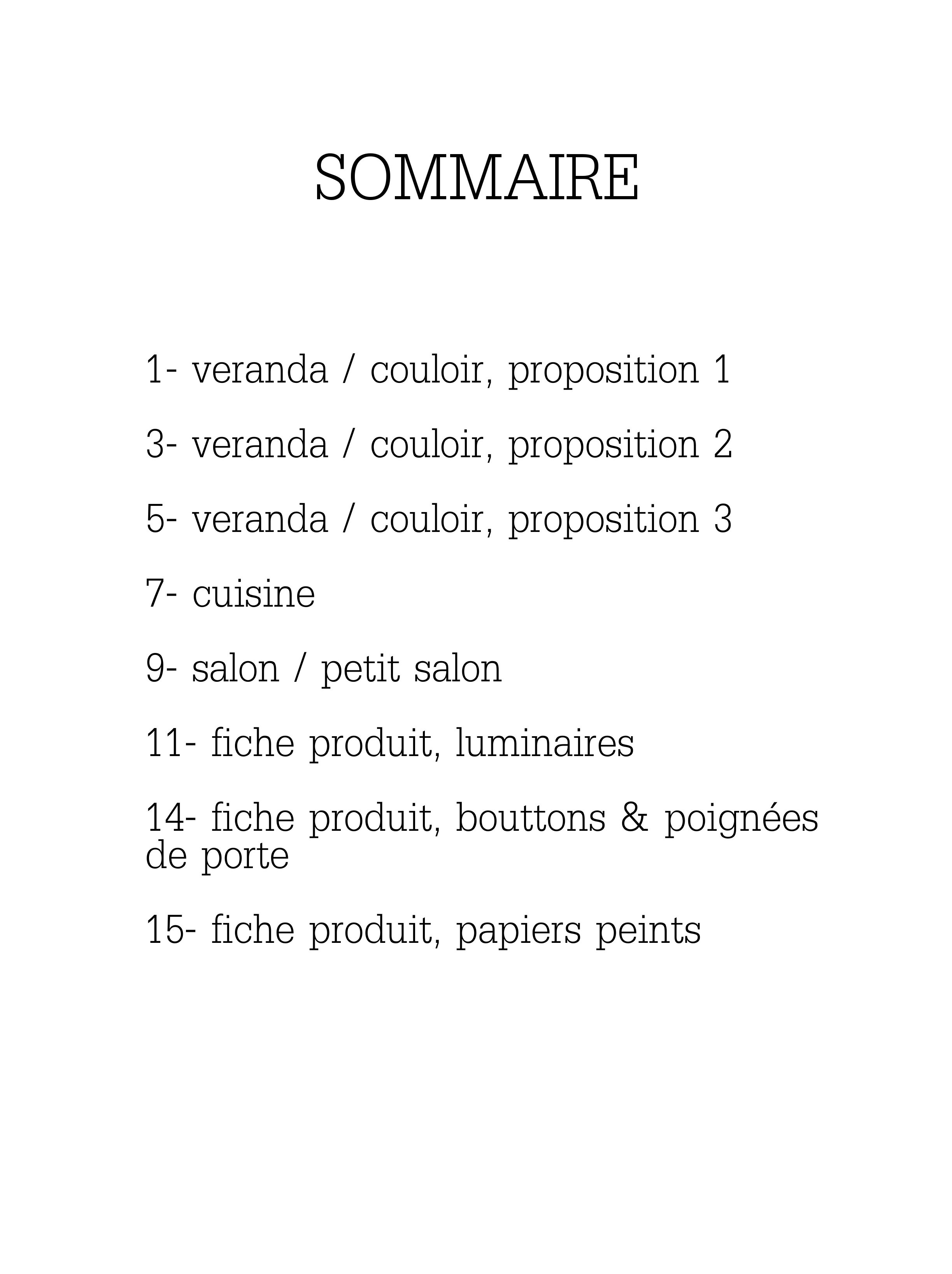 exemple de sommaire pour dossier