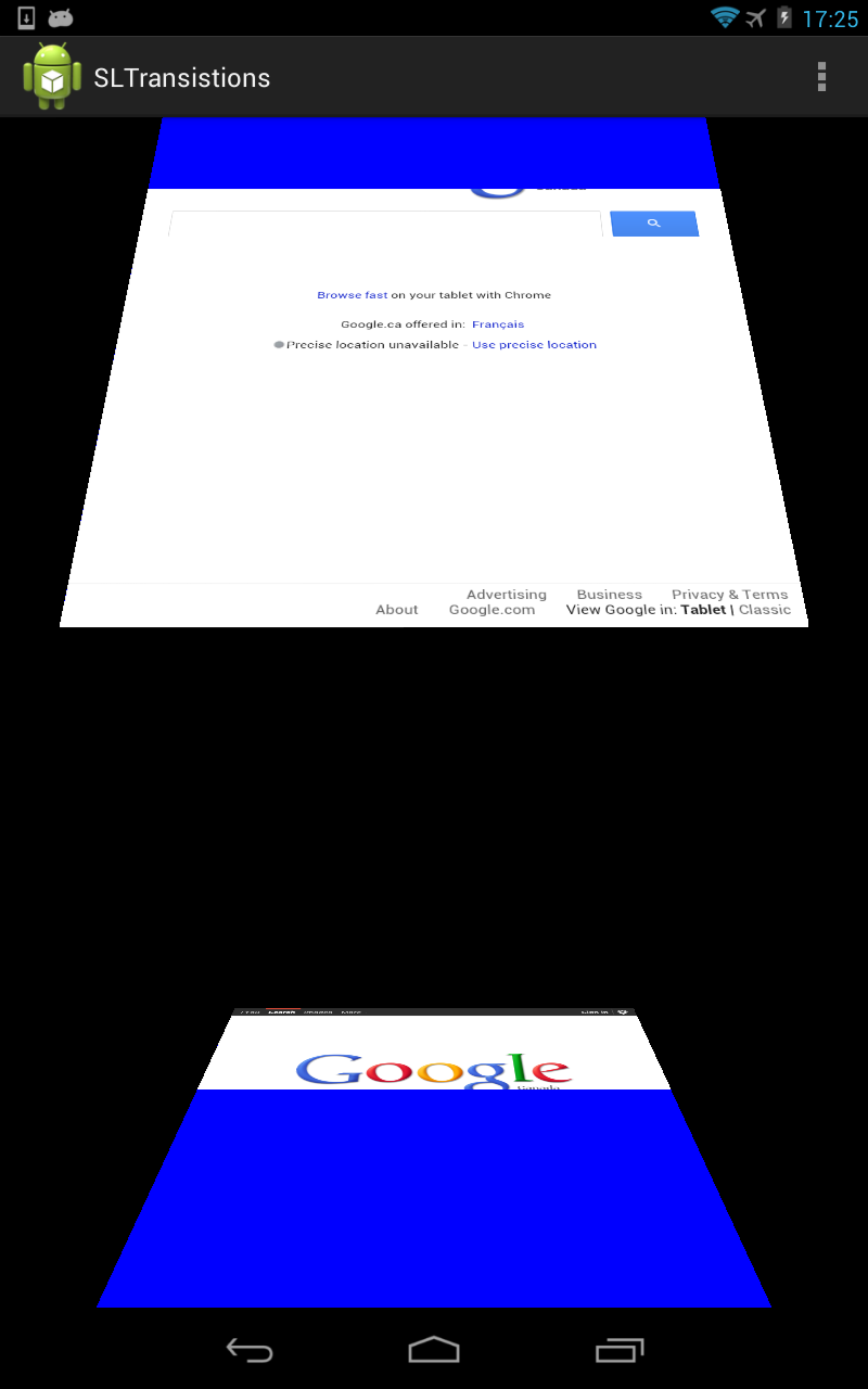 As you can see the blue page is scrolling out to the top and the green ...
