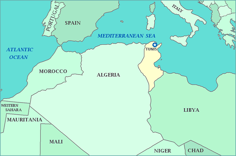 Map Of Tunisia And Morocco