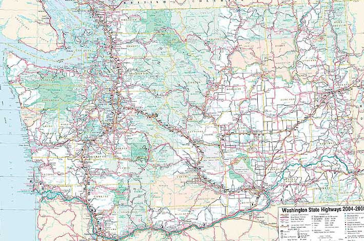 Road Map Washington State Washington State road map
