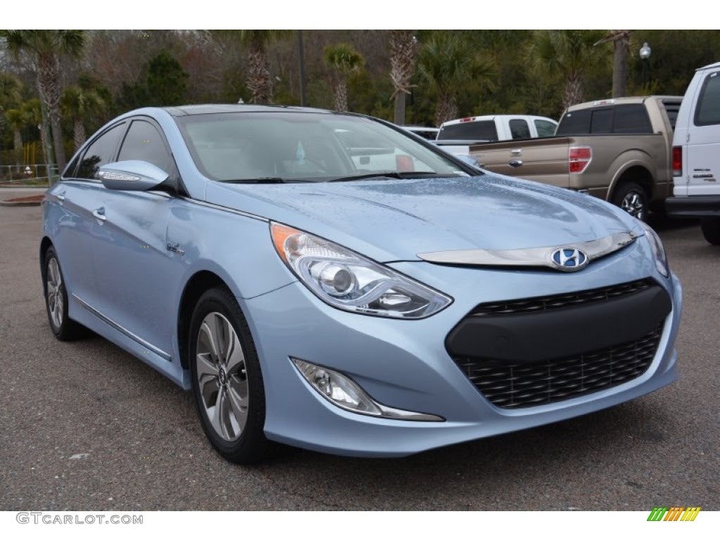 2014 Blue Sky Metallic Hyundai Sonata Hybrid Limited #101405373 Photo