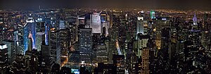 A 20 segment panoramic image of the New York M...