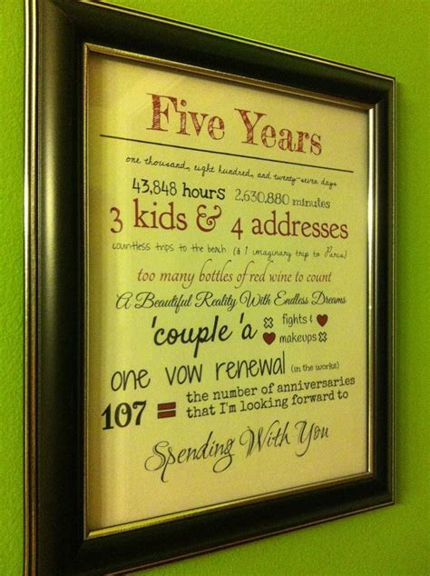 20 best Wedding Anniversary Gifts by Year images on  