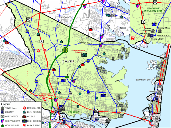 Map Of Toms River New Jersey Toms River New Jersey City Map   Tom039s River New jersey • mappery