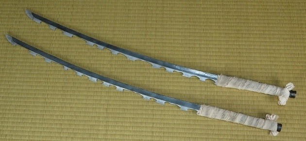 伊之助の日輪刀の作り方 型紙付き コスプレ造形の作り方と型紙のサイト ギャクヨガ 作例400種以上公開 武器 防具 小道具等
