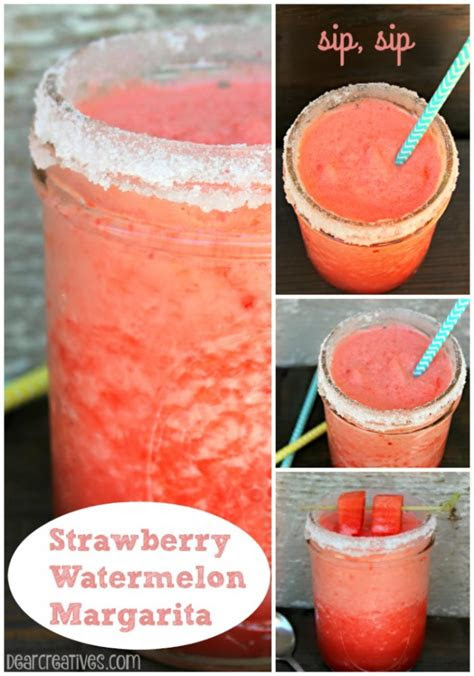 drink recipes blended strawberry watermelon margarita recipe