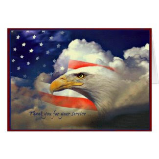 American Eagle Thank You Veterans Day Card