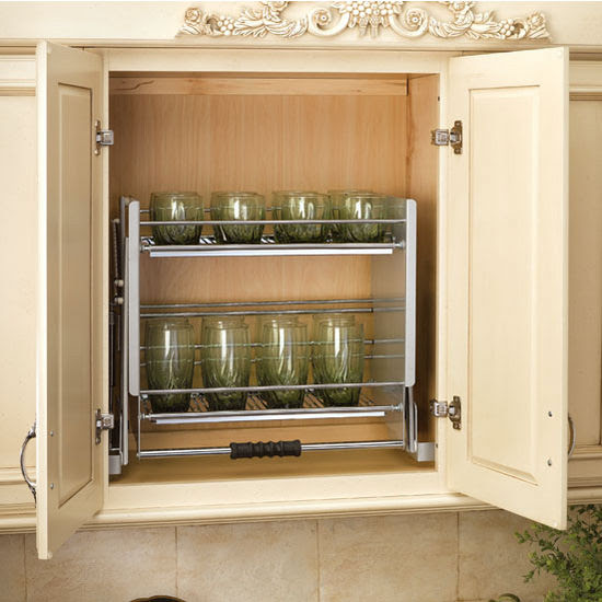Rev-A-Shelf "Premiere" Pull-Down Shelving System for Kitchen Wall Cabinet  KitchenSource.com