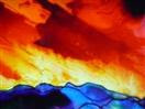 Sky Aglow, painting on glass