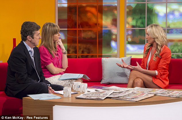 We don't have a nanny: (L-R John Stapleton, KAte Garroway, Denise Van Outen 