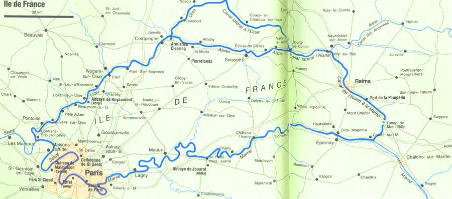 Binnen Gewasser In Frankreich Ile De France Der Aisne Marne Kanal