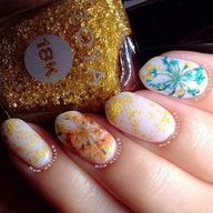 Gold Leaf Flowers #n