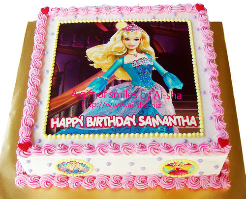 Birthday Cake Edible Image Barbie