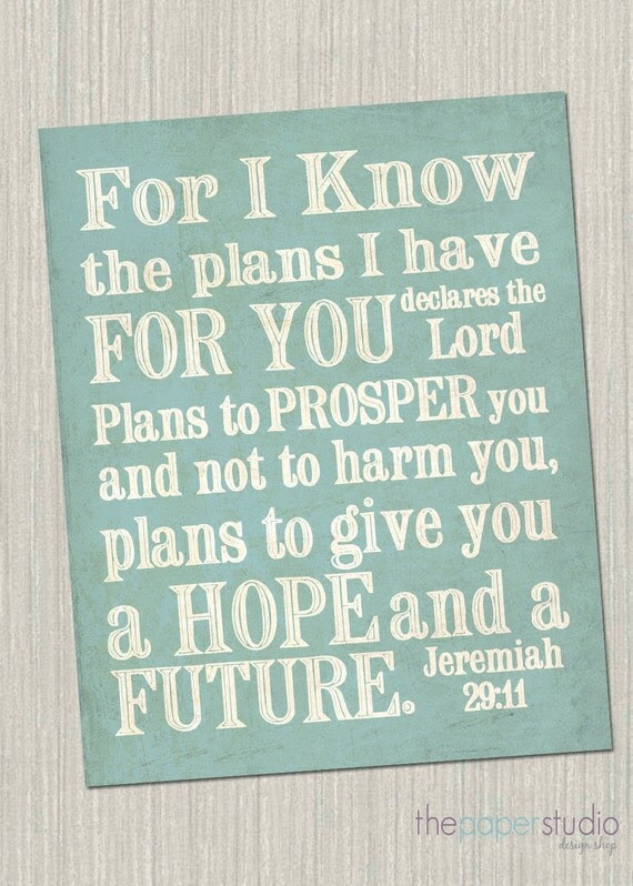 I Know the Plans I Have for You