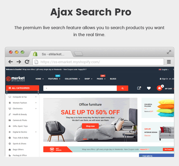 eMarket - Sectioned Drag & Drop Multipurpose Shopify Theme