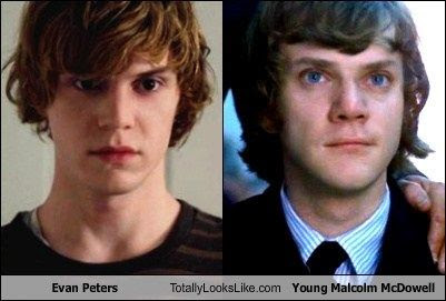 Young Malcolm Mcdowell Evan Peters