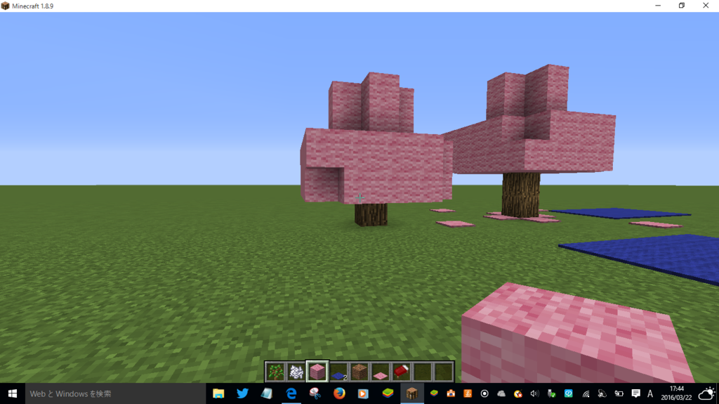 マインクラフト ２２ 桜の木建築 Yuzukko S Blog