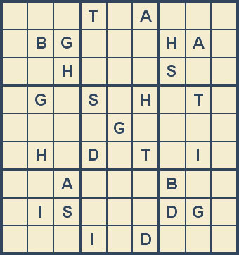 Mystery Godoku Puzzle for January 14, 2008