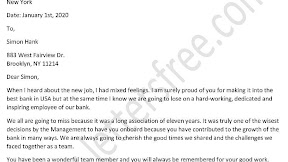 Farewell Letter To Employee From Manager