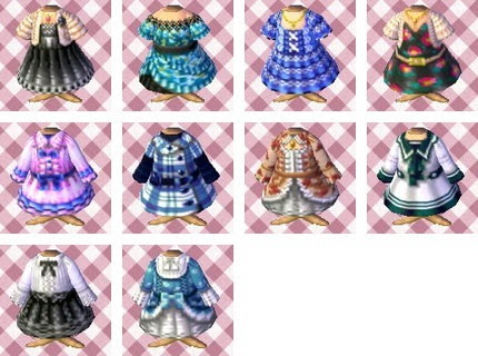 どうぶつの森 ぜんぶで71着 ゆの村 のマイデザイン服をカタログ形式でご紹介 Qrコードもあるよ 14着追加しました 2525日記ブログ