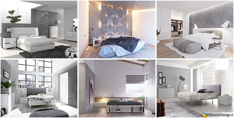 20 Idee per Arredare una Camera da Letto Bianca e Grigia ...