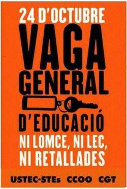 Vaga general d'educació, el 24 d'octubre