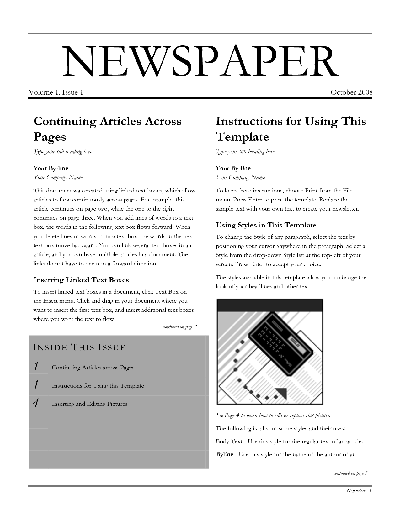 Free Newspaper Template Png Download Free Newspaper Template Png Png Images Free Cliparts On Clipart Library