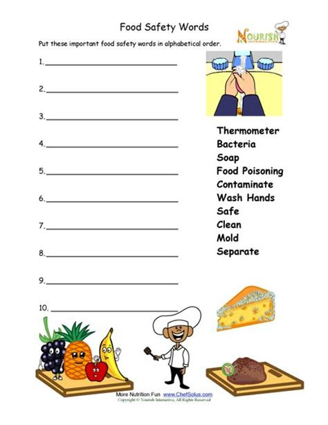 Inspiring printable fake checks printable images. kitchen safety for kids worksheets 10 best images of life skills