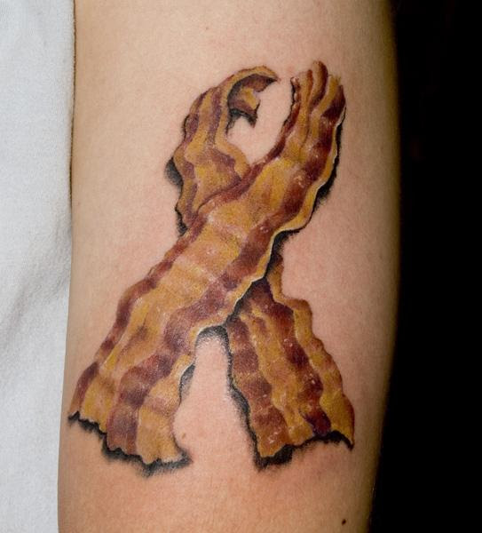 Bacon Tattoo. This one is my favorite, very realistic done and good artistic 