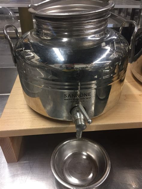 A united states customary gallon of water weighs, on average, 8.34 pounds. Sansone 5 and 15 Liter Fusti, Stainless Steel Oil Storage