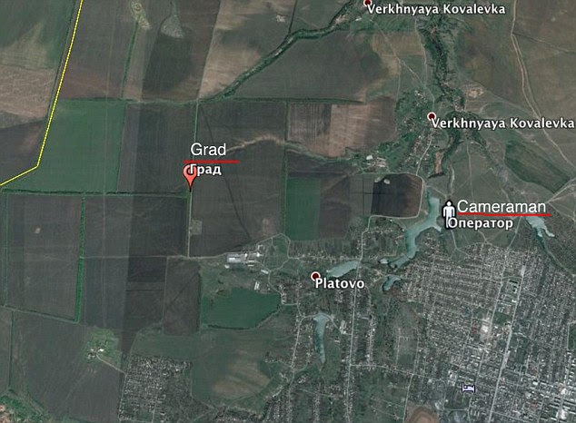 Journalist Roman Bochkala posted a map showing where the alleged attack originated
