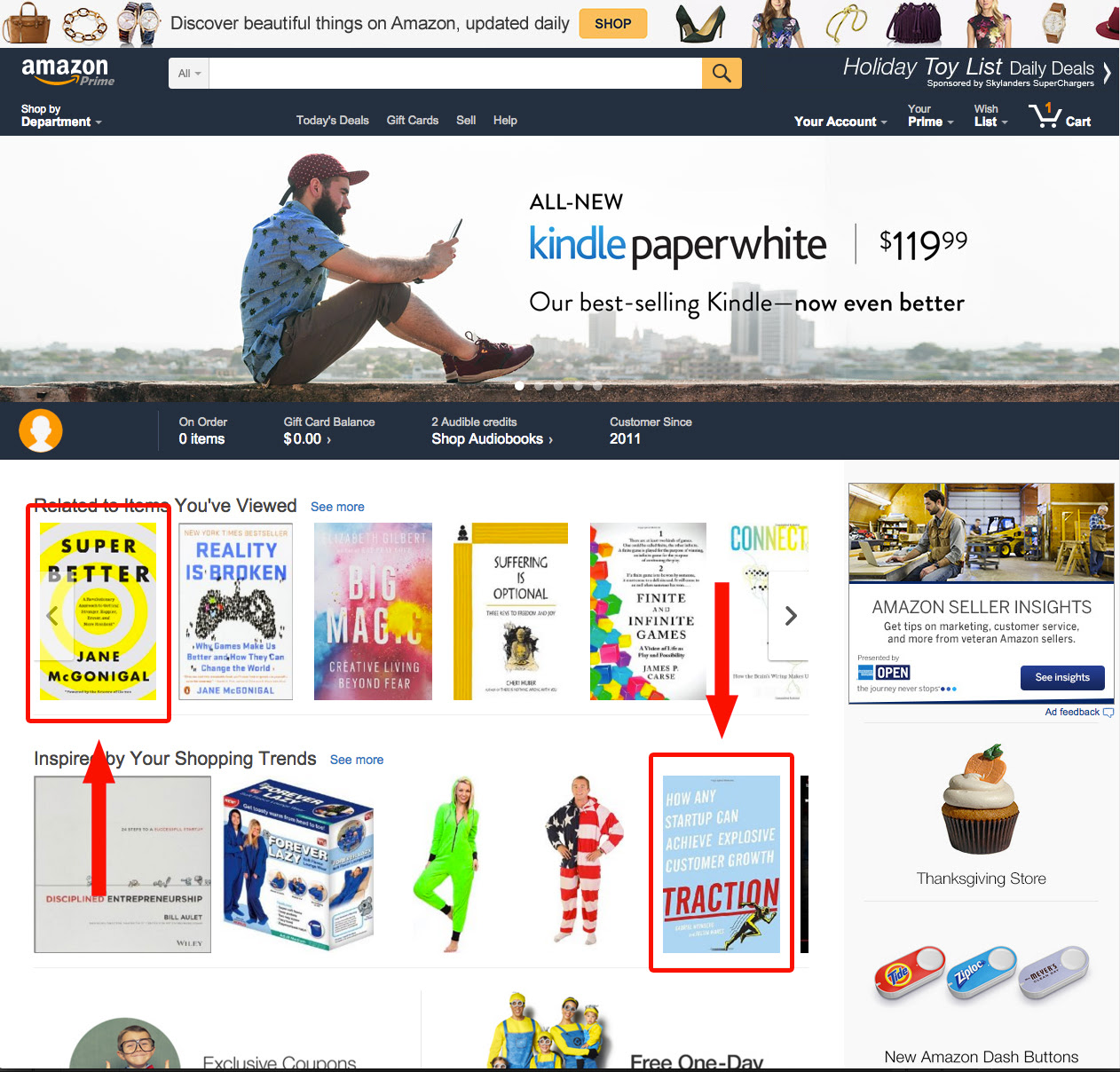 amazon-home-page-personalization-ux