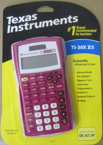 Texas Instruments TI-30X IIS 2-Line Scientific Calculator - Solid Dark Pink