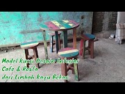 Hot Model Kursi Desain Interior Cafe Resto dari Limbah Kayu Bekas, terpanas!