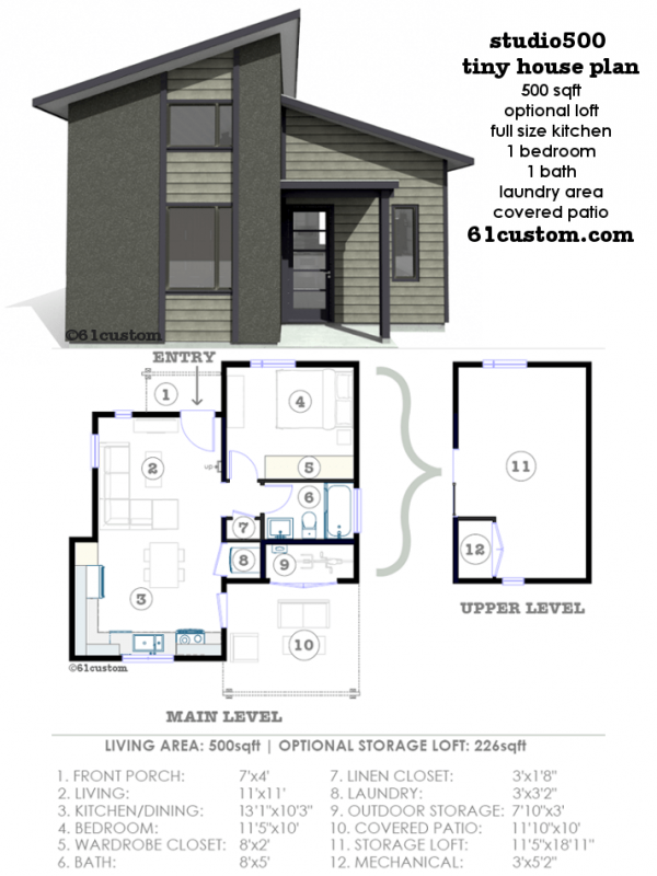 studio500 modern tiny house plan 61custom studio500 modern tiny house plan 61custom