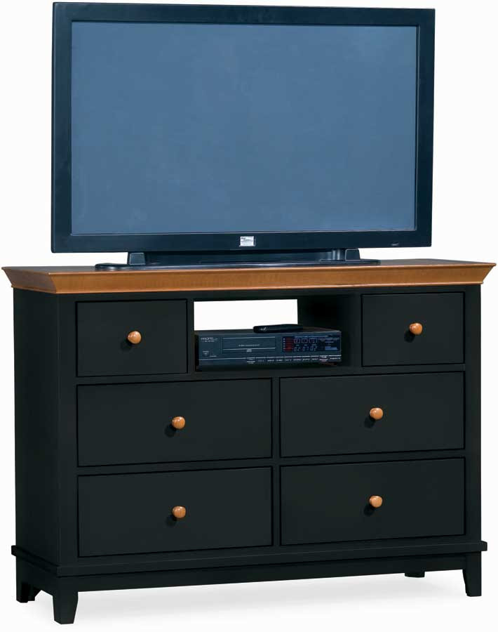 American Drew Sterling Pointe Entertainment Center - Black With Maple