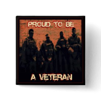 Proud to be a Veteran Button