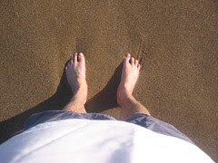Feet in sand