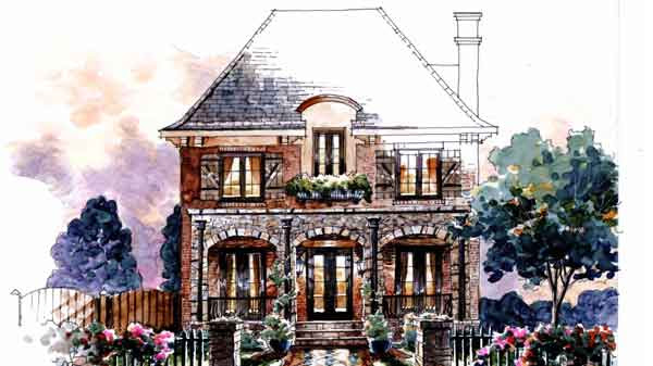 Layout#50 french country House Plans  Southern Living House Plans