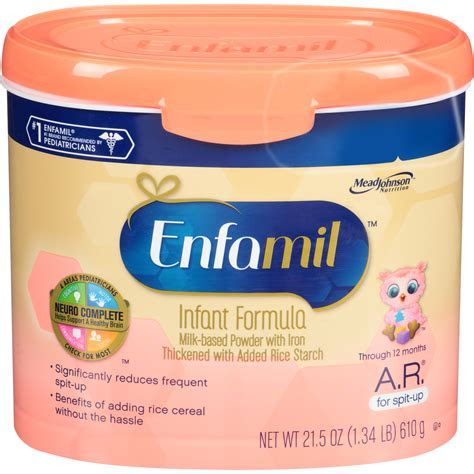 Finding the best nourishment for your child can be trial and error or you could take a different approach by learning about the types of prot. Enfamil A.R.Infant Formula, for Spit-Up, Milk-Based Powder