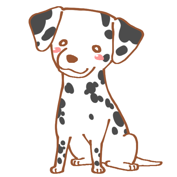 ダルメシアンのイラスト かわいいフリー素材が無料のイラストレイン