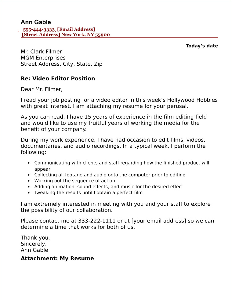 Marketing and Sales Cover Letter Samples