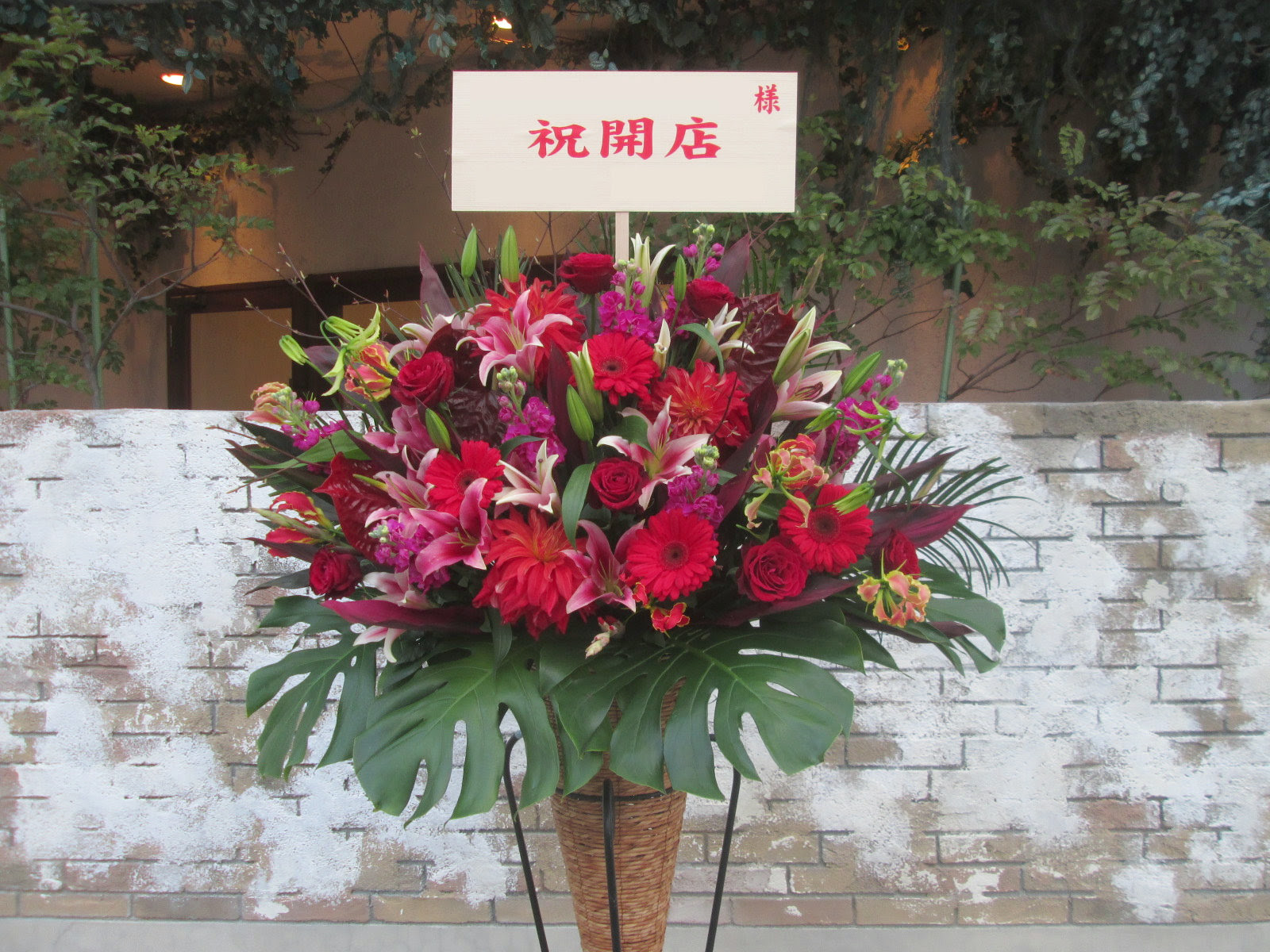カフェ 喫茶店開店へ贈るお祝い花６選 花助 ビジネスに花を