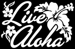 Download Live Aloha hawaii style decal bumper sticker beach aut | eBay