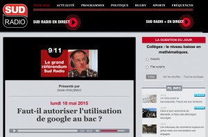 CaptureEcranSudRadio2015-05-18