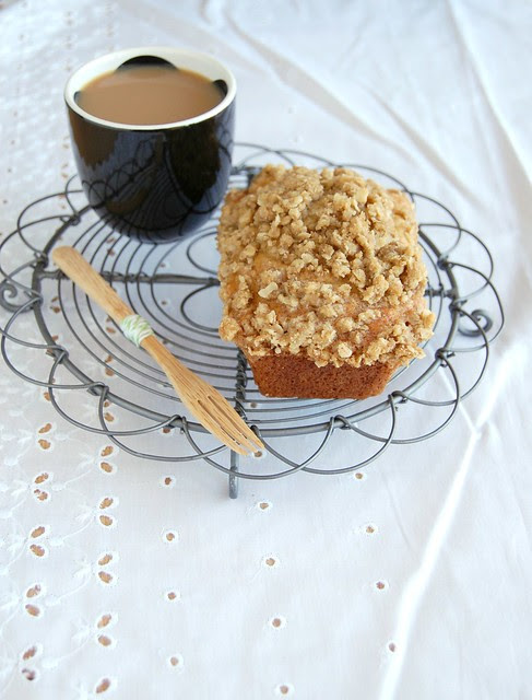 Banana streusel muffins / Muffins de banana com cobertura streusel
