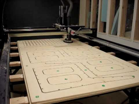 CNC plywood furniture timelapse SIUC - YouTube