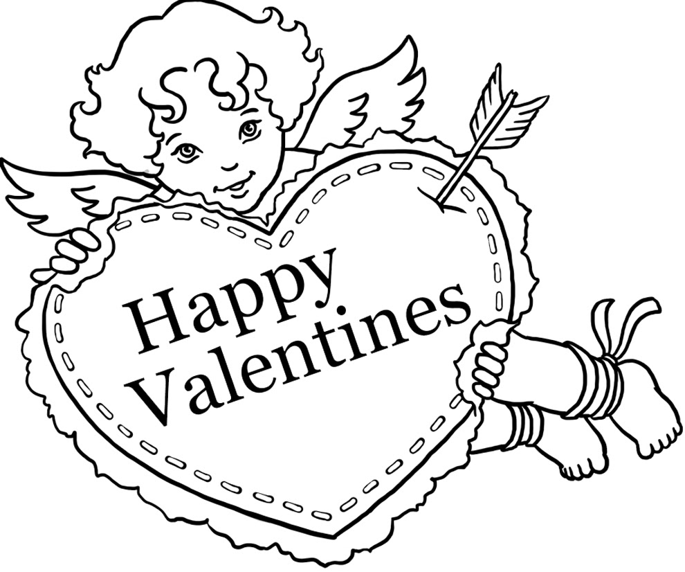 San Valentino disegni e biglietti da stampare colorare